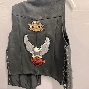 Harley Davidson leather vest